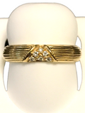 18K Yellow Gold Diamond Ladies Ring Band Size 6