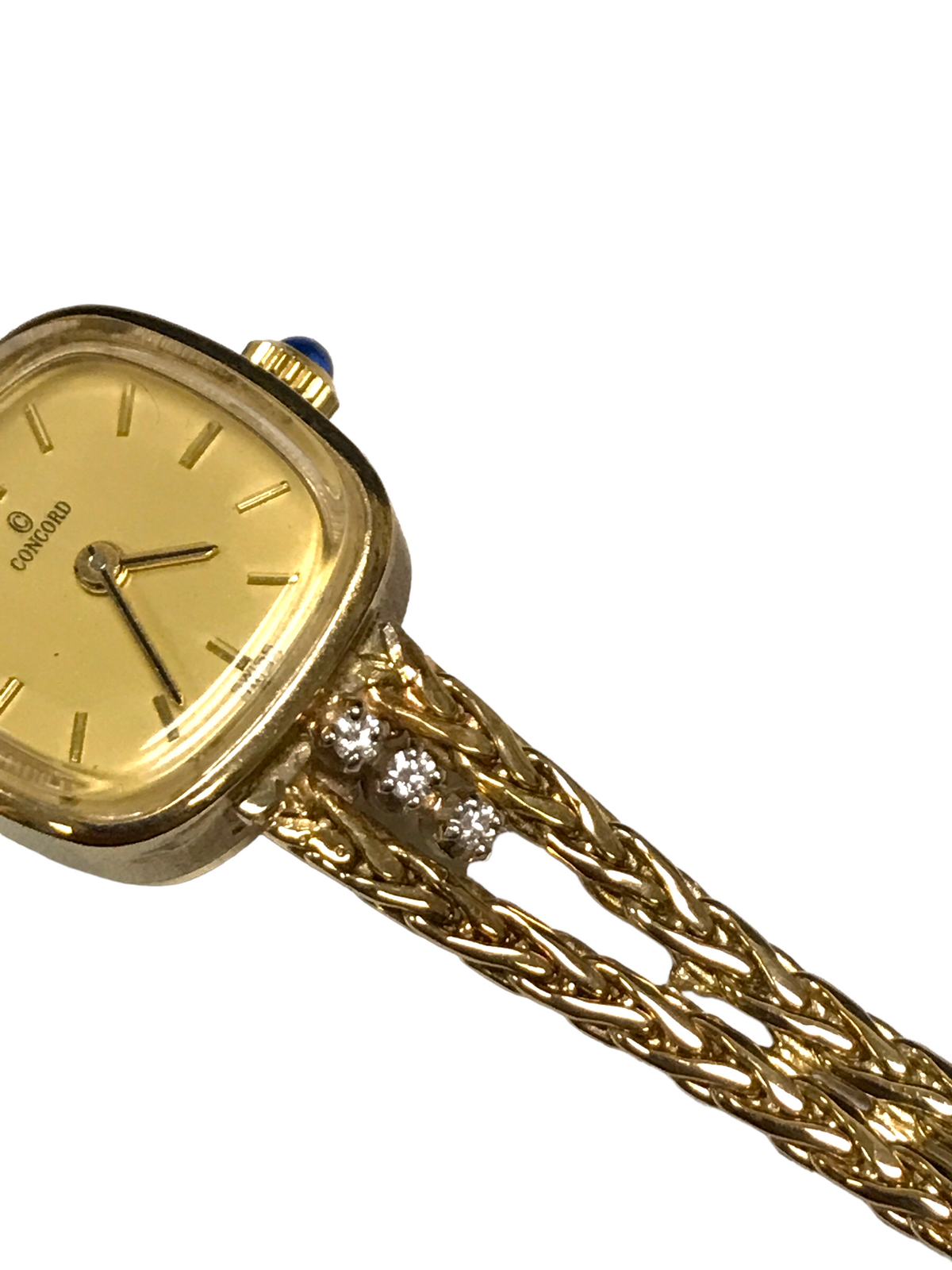 Vintage Concord 14k Yellow Gold Diamond Ladies Watch