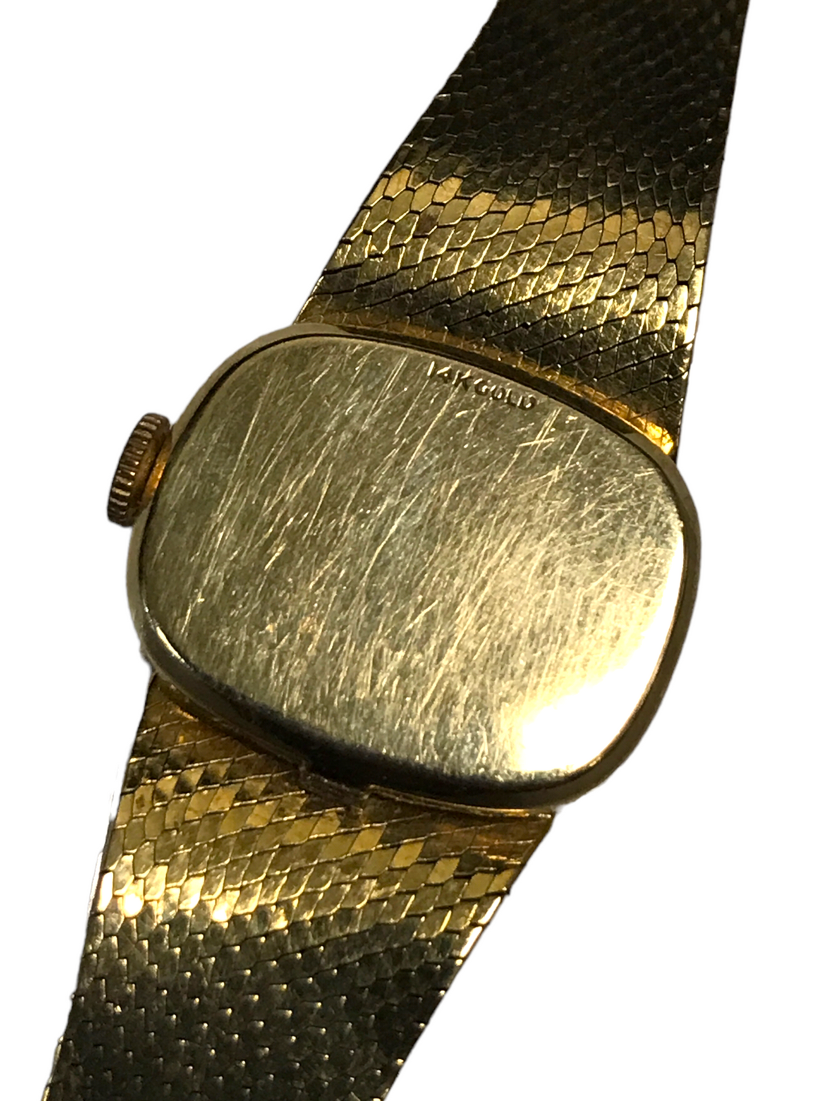 Vintage Omega 14k Yellow Gold Diamond Ladies Watch