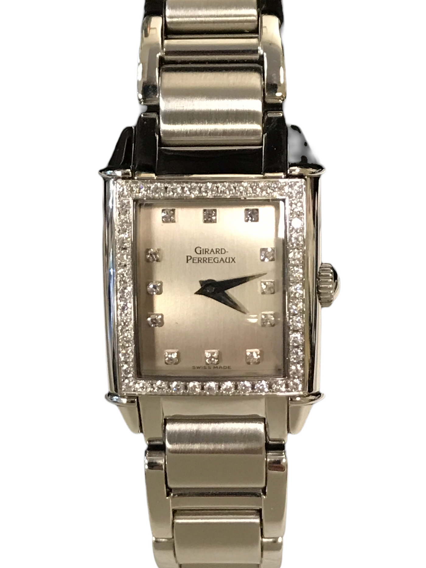 Ladies Girard Perregaux Vintage 2592 Steel Diamond Quartz 23MM