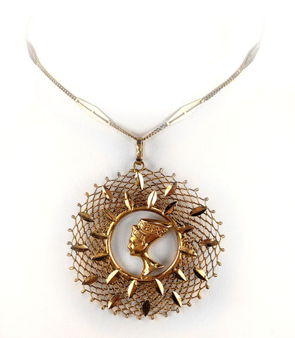 Egyptian Style Pendant in 18Kt Yellow Gold