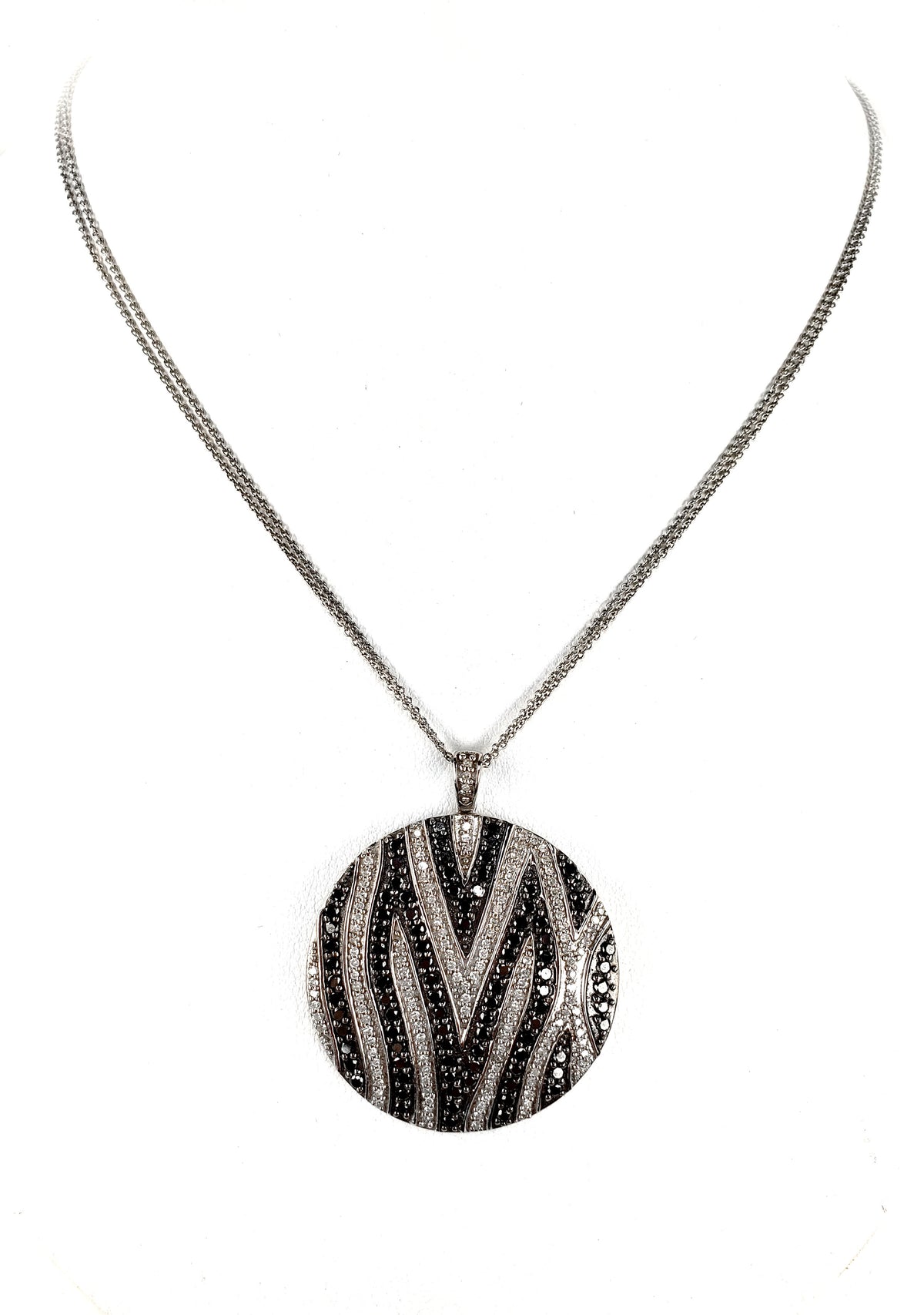 Zebra Stripe Diamond Pendant