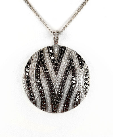 Zebra Stripe Diamond Pendant